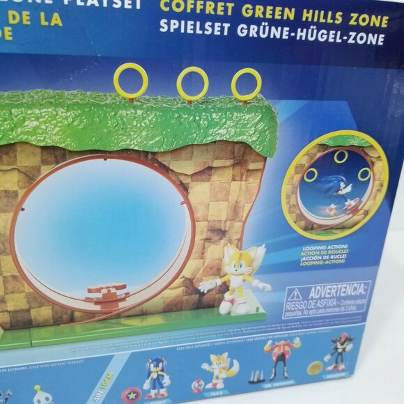 Sonic The Hedgehog 10 Piece Playset With Figure Green Hill Zone Go SEGA 60th New - Picture 6 of 6